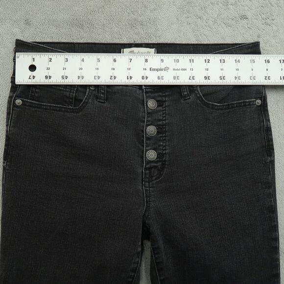 Madewell Jeans Womens Size 31 Gray 9" High-Rise Skinny Denim 27" Inseam  Stretch - Picture 16 of 16
